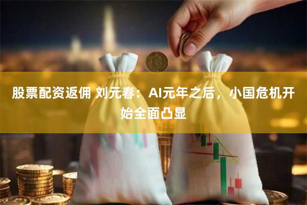 股票配资返佣 刘元春：AI元年之后，小国危机开始全面凸显